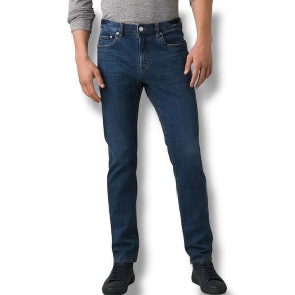 NWT - prAna‎ Jeans Men's Size 30x32 Hillgard Slim Jean in Medium Ozone Wash - Picture 1 of 5